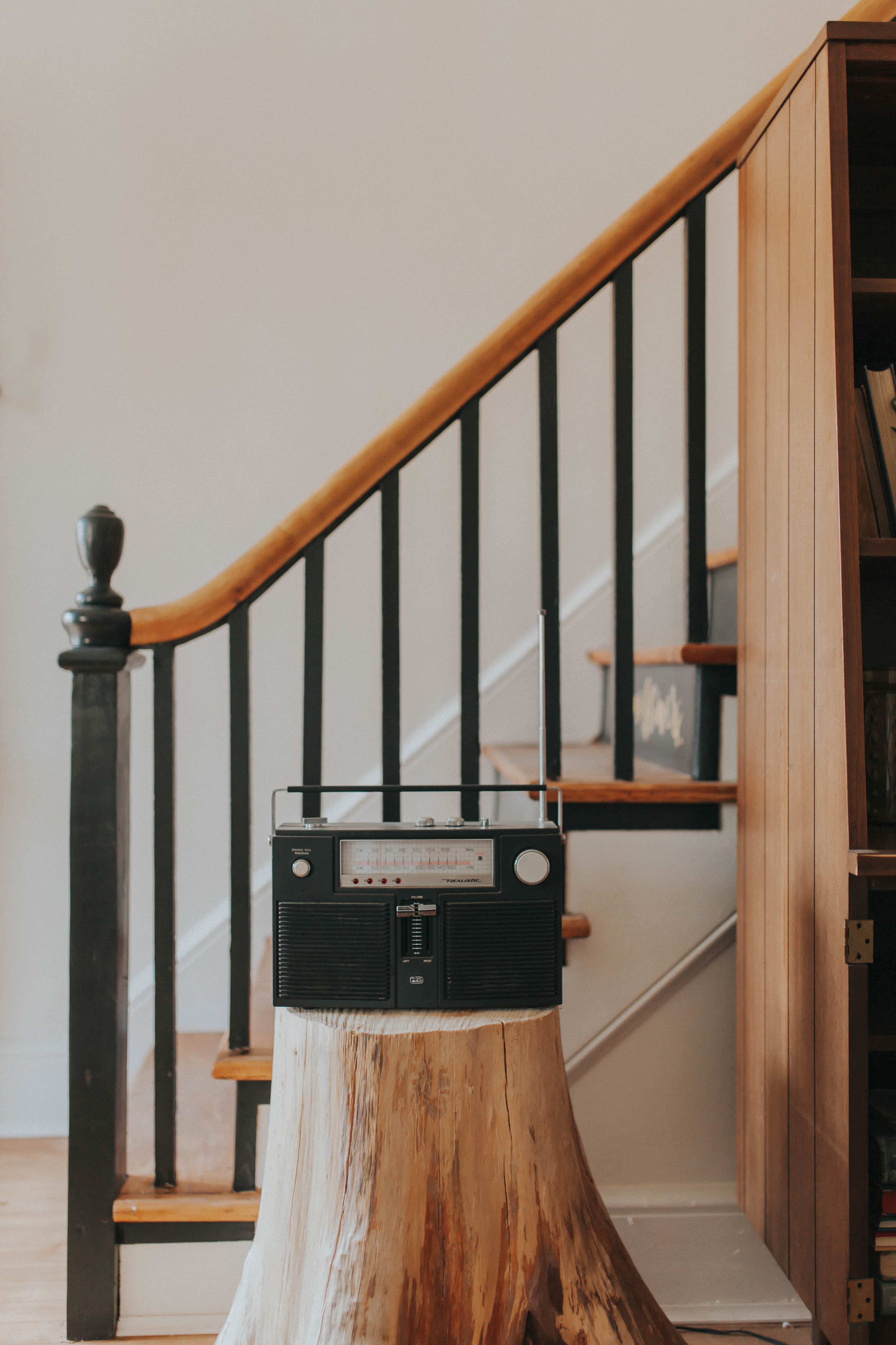 old radio in Lancaster renovation